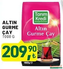 TARIM KREDİ ALTIN GURME SİYAH ÇAY 1000 G indirimli fiyat TARIM KREDİ ALTIN GURME SİYAH ÇAY 1000 G fiyat ve kampanya bilgisi